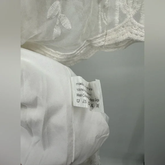 Cream Off-Shoulder Sleeveless Wedding Gown - Picture 7 of 7